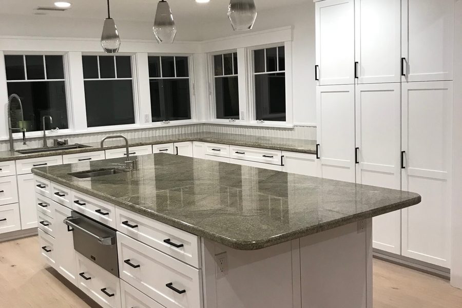 Newly built kitchen cleaned and ready for handover